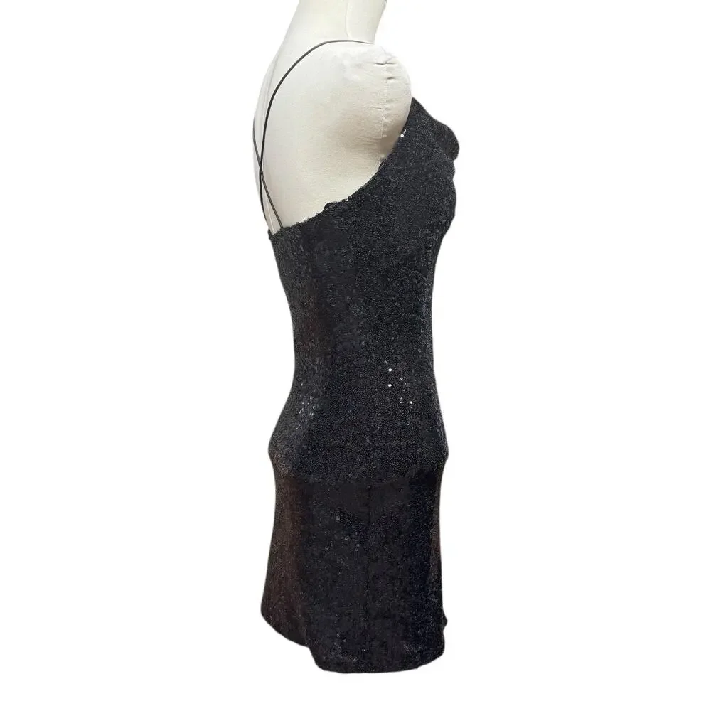 Windsor 05001-0522 Sequin Mini Dress Black Small